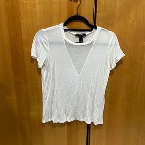 Forever 21 Mesh V-Neck Shirt